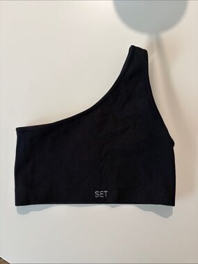 SET Active One-Shoulder Ribbed Sports Bra